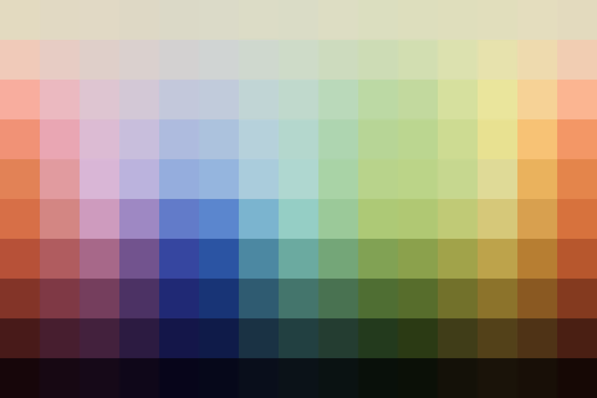 Color palette showing the adjusted hues from this Classic Retro Lightroom Preset.