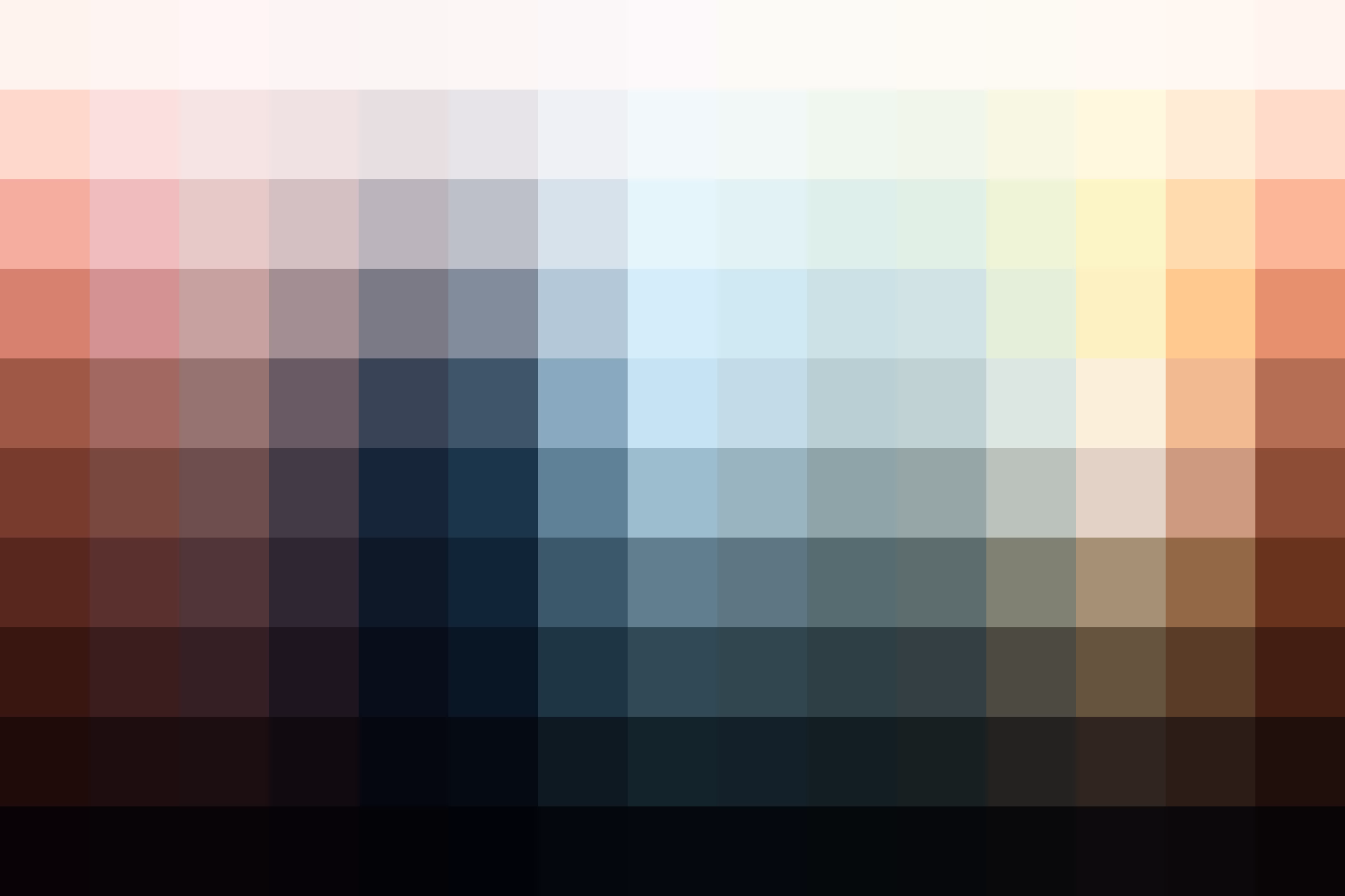 Color palette showing the adjusted hues from this Dark and Moody Lightroom Preset.