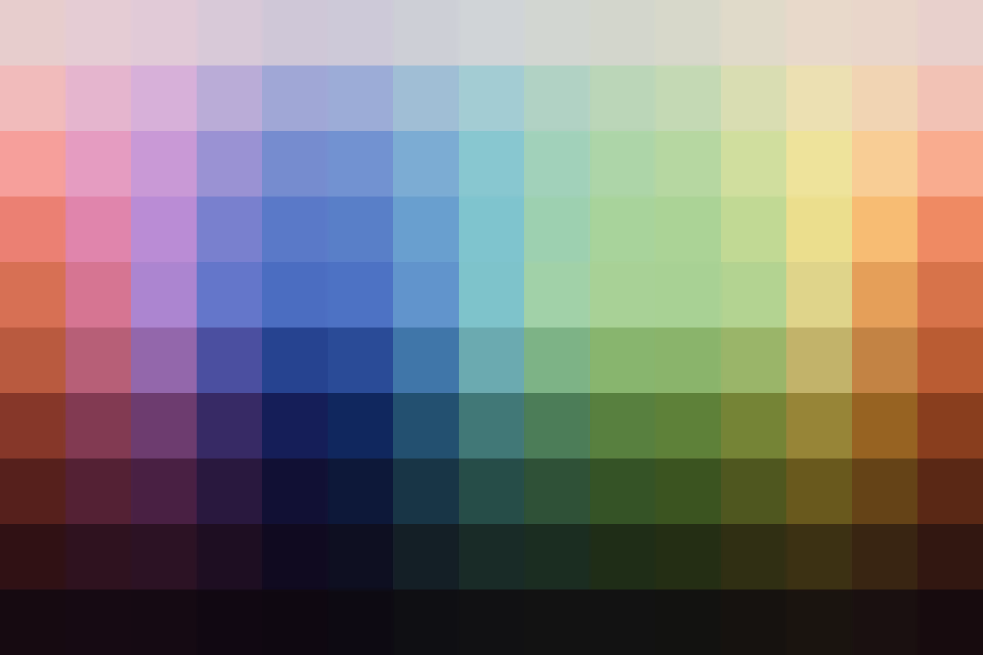 Color palette showing the adjusted hues from this Nostalgia Lightroom Preset.