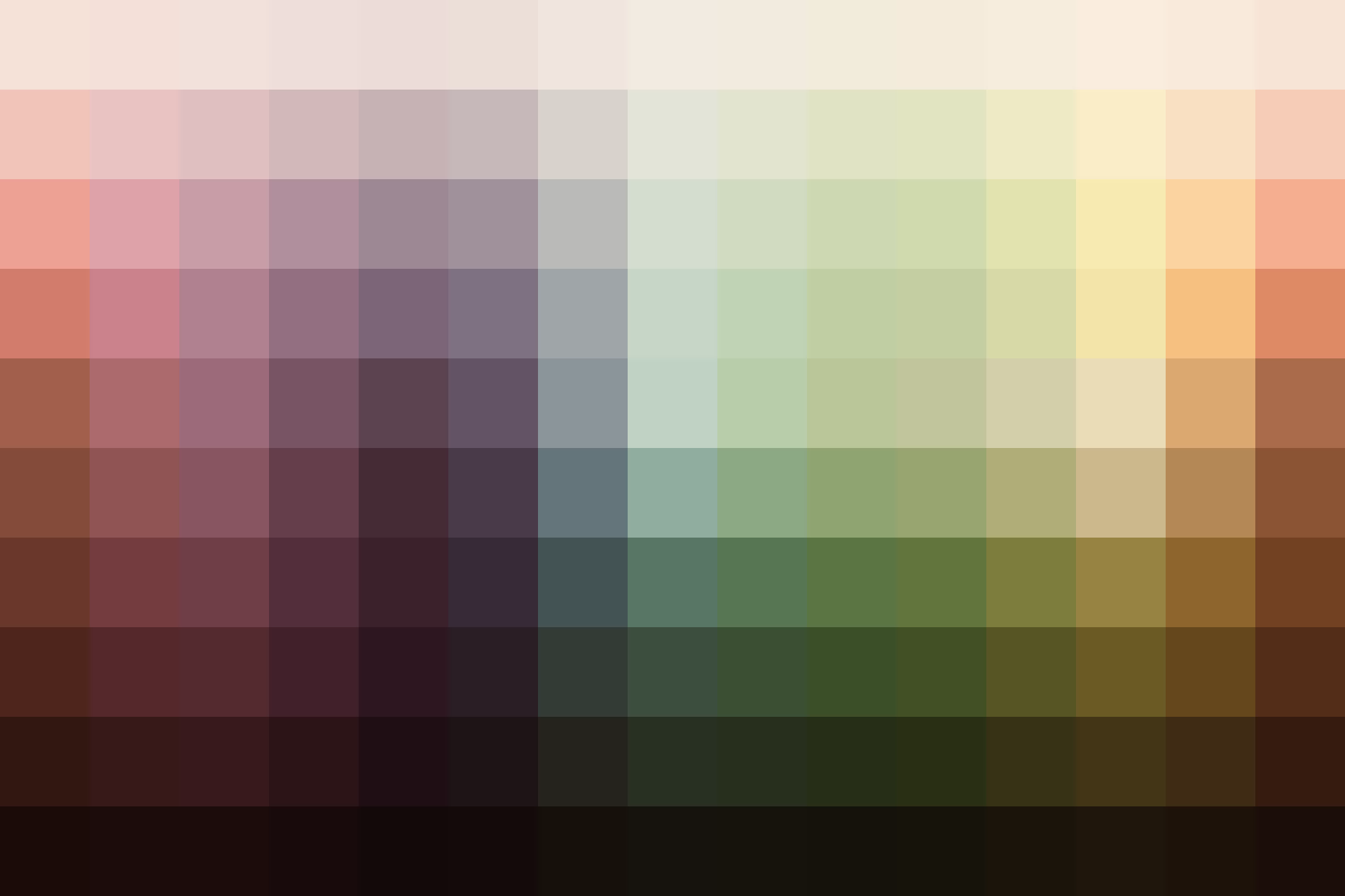 Color palette showing the adjusted hues from this Vintage Summer Lightroom Preset.